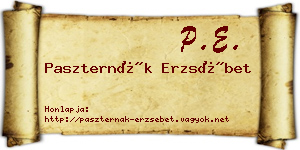Paszternák Erzsébet névjegykártya