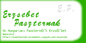 erzsebet paszternak business card